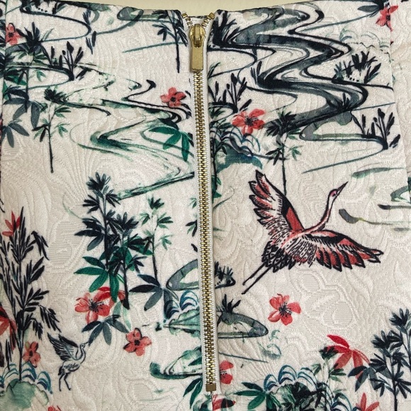 H&M Jacquard A Line Floral Print Skirt Women Size 12 US - Picture 3 of 6